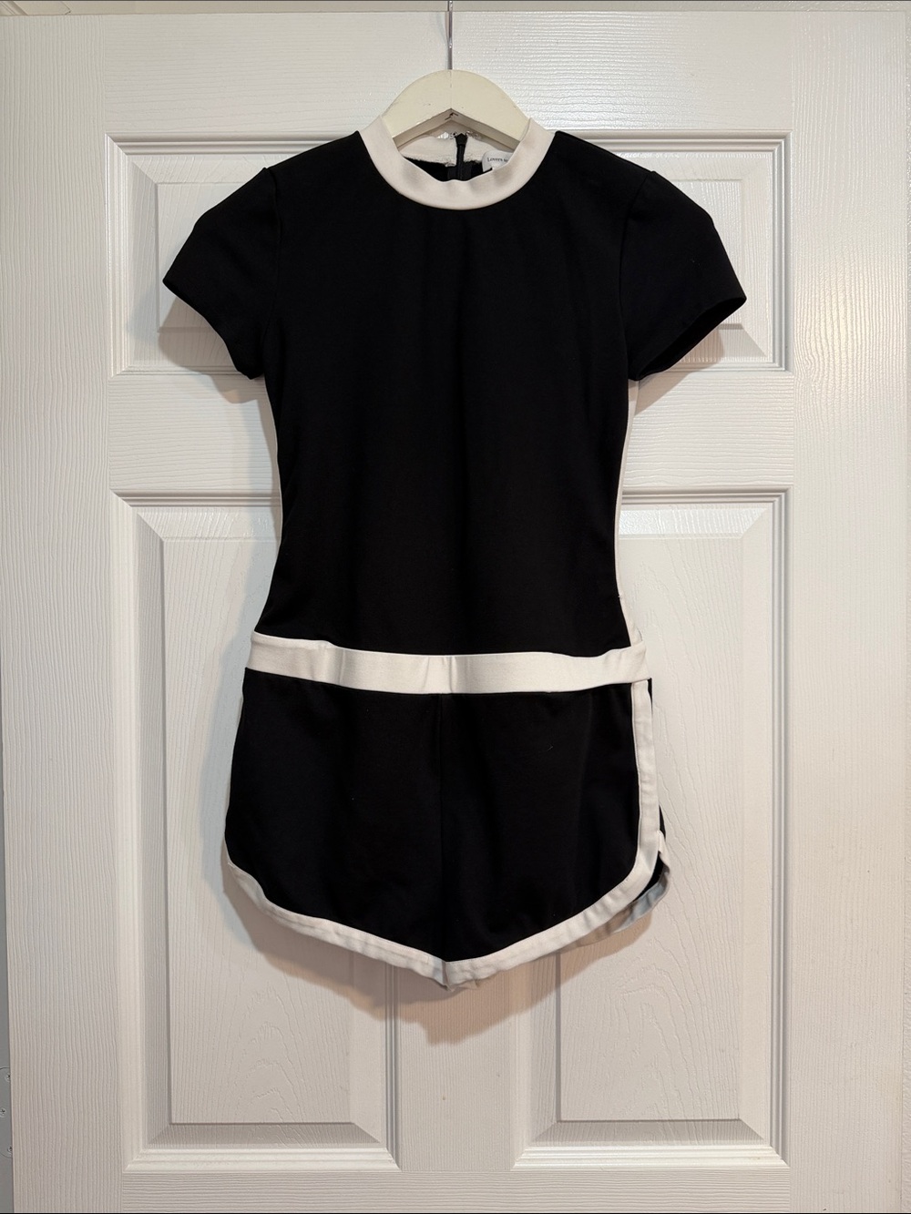 Lovers + Friends Calam Romper in Black And White - Picture 4 of 6